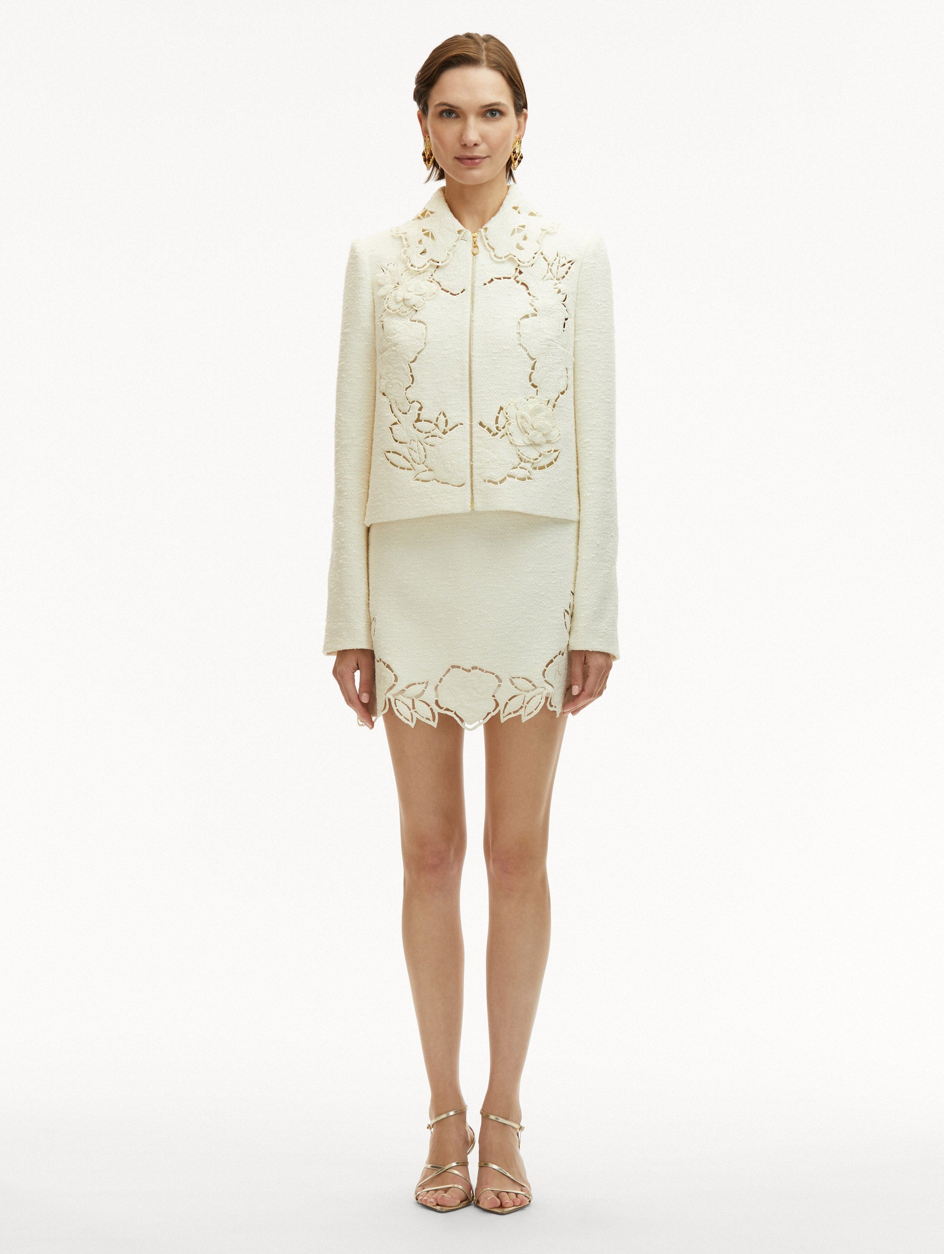 ENGLISH ROSE CUTOUT TWEED JACKET - 3