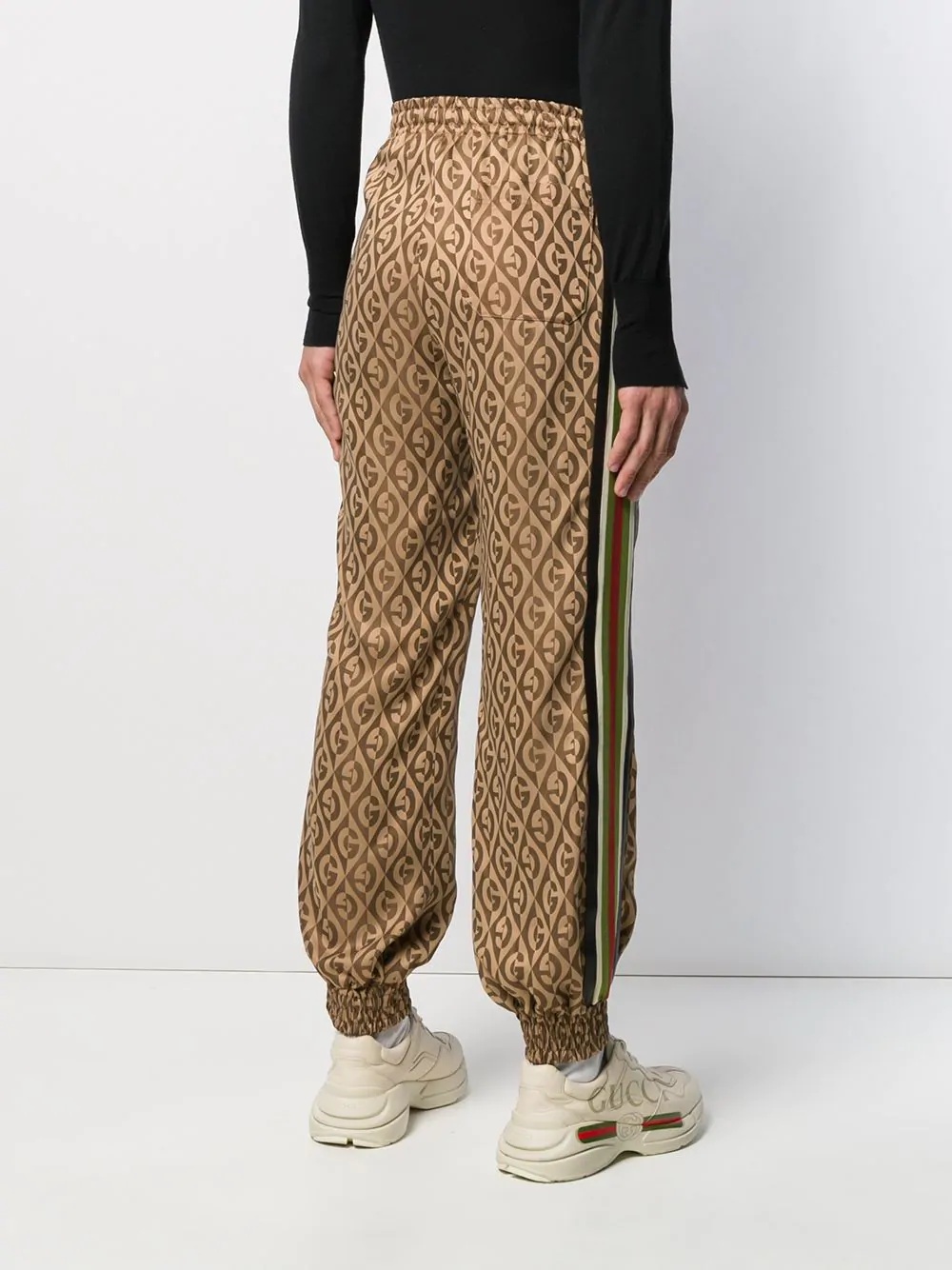 diamond checkered g track trousers - 4