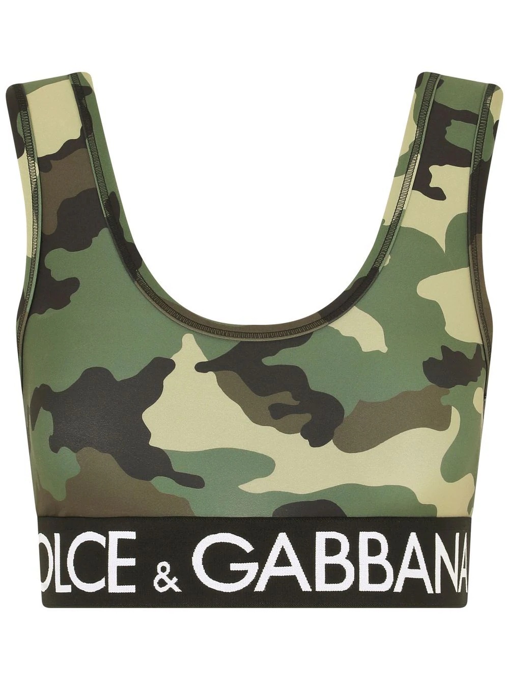 camouflage-print cropped top - 1