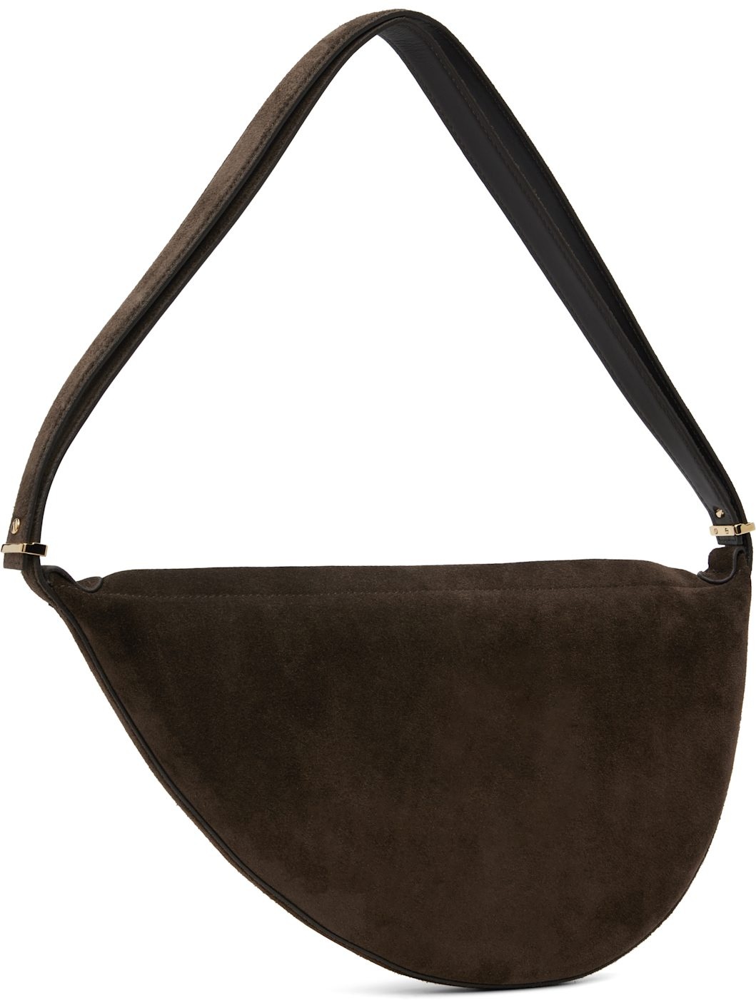 Brown Suede Scooped Sling Bag - 3