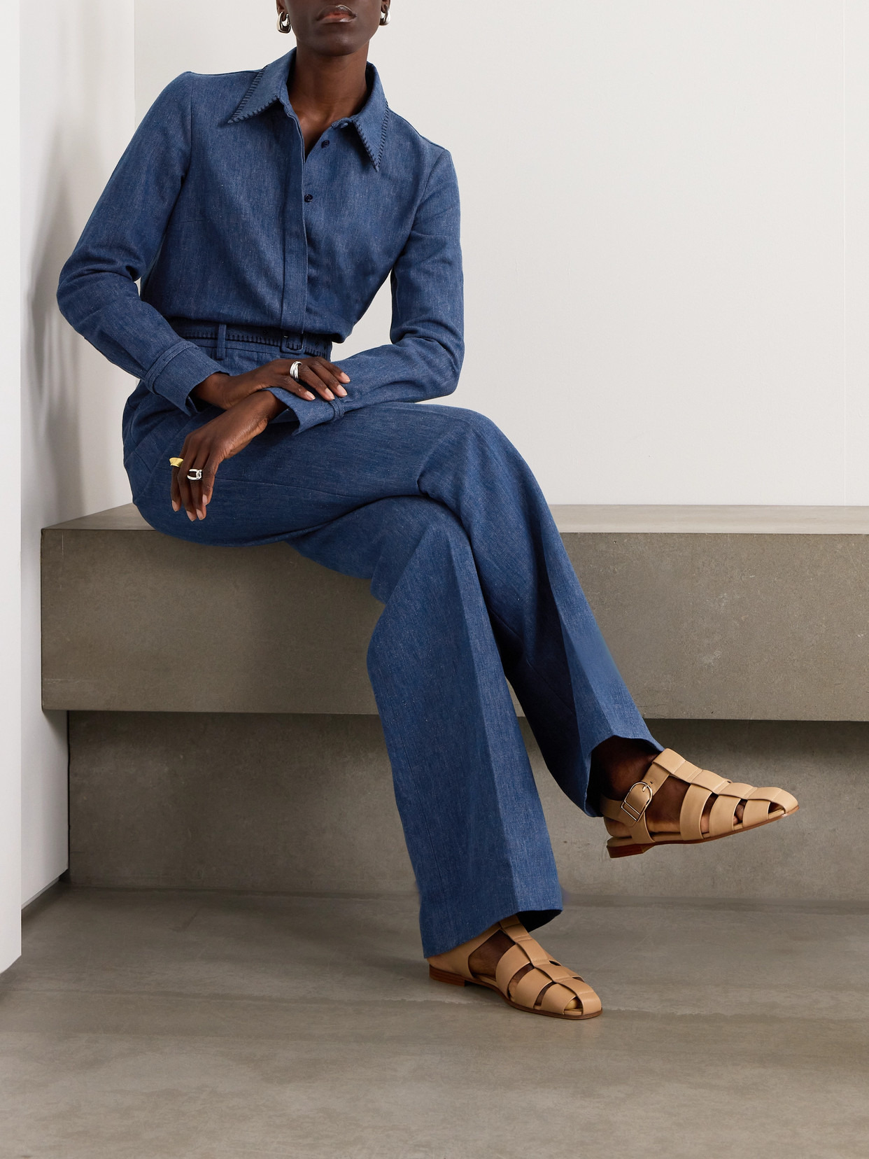 Cruz Cotton And Linen-blend Chambray Shirt - 2