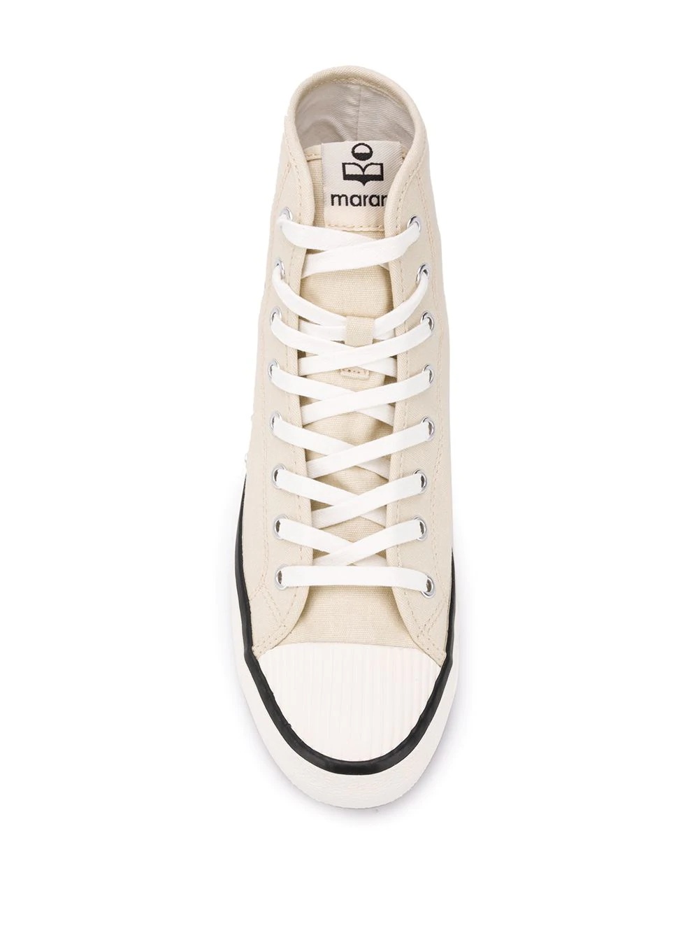 logo-print canvas sneakers - 4