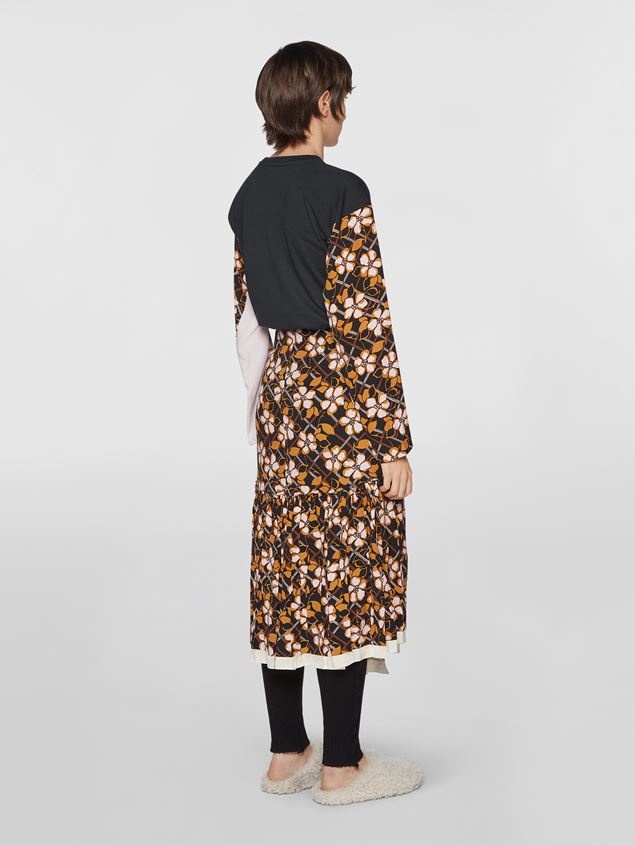 FOLK STYLE VISCOSE SABLÉ SKIRT - 3