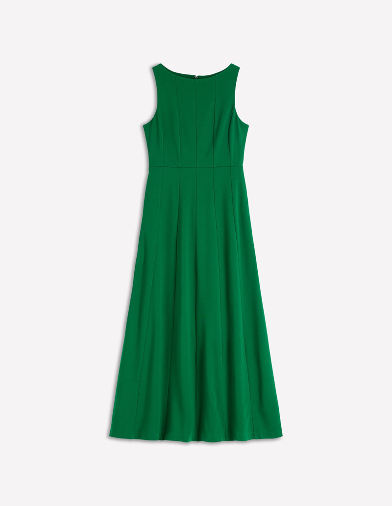 Sleeveless Ponte Midi Dress-Fresh Green 1