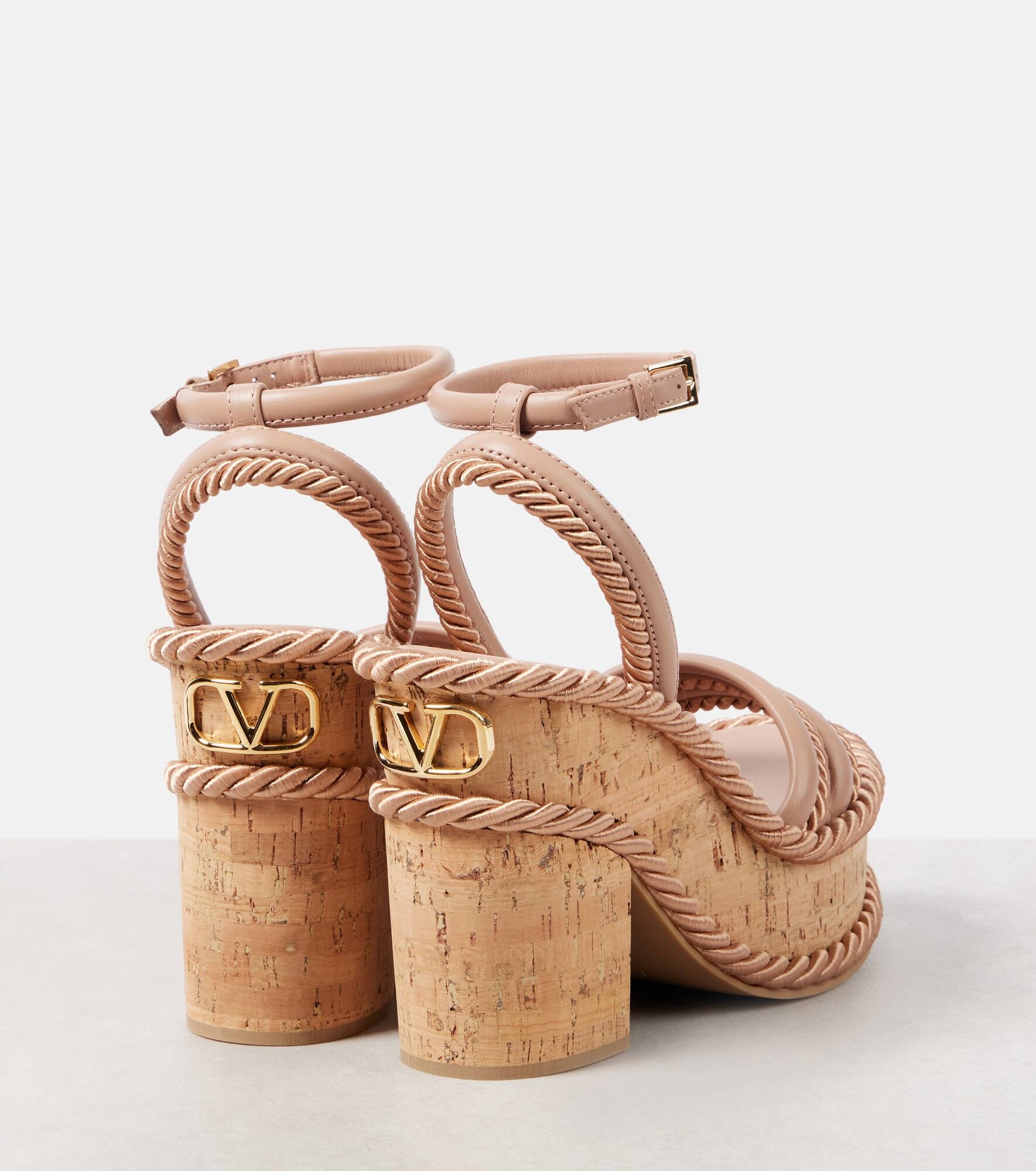 VLogo Summerblocks leather platform sandals - 3