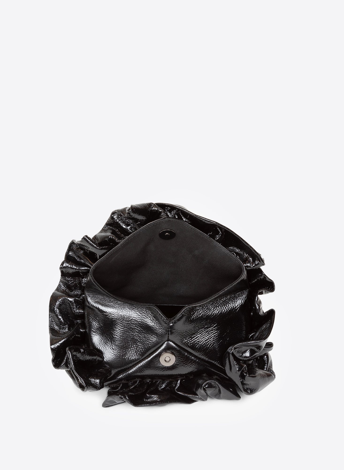 LEATHER RUFFLE BAG - 5