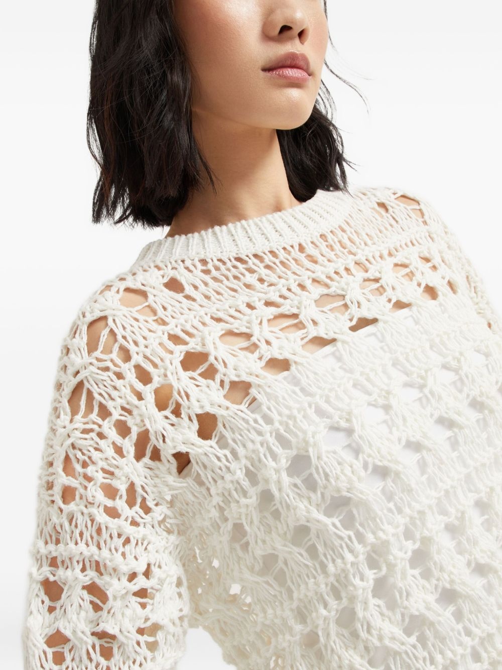 open-knit sweater - 6