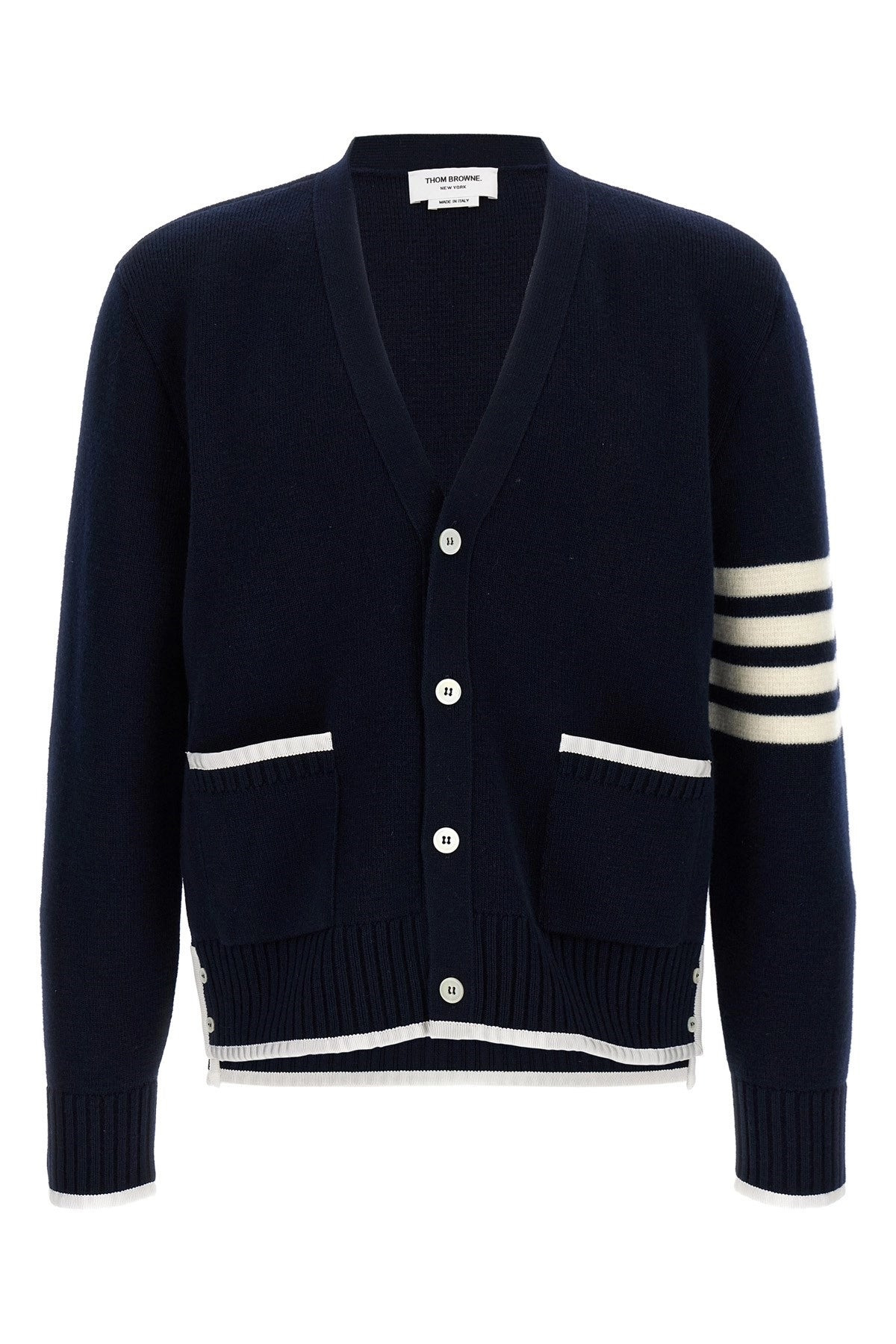 Thom Browne Men '4-Bar' Wool Cardigan - 1