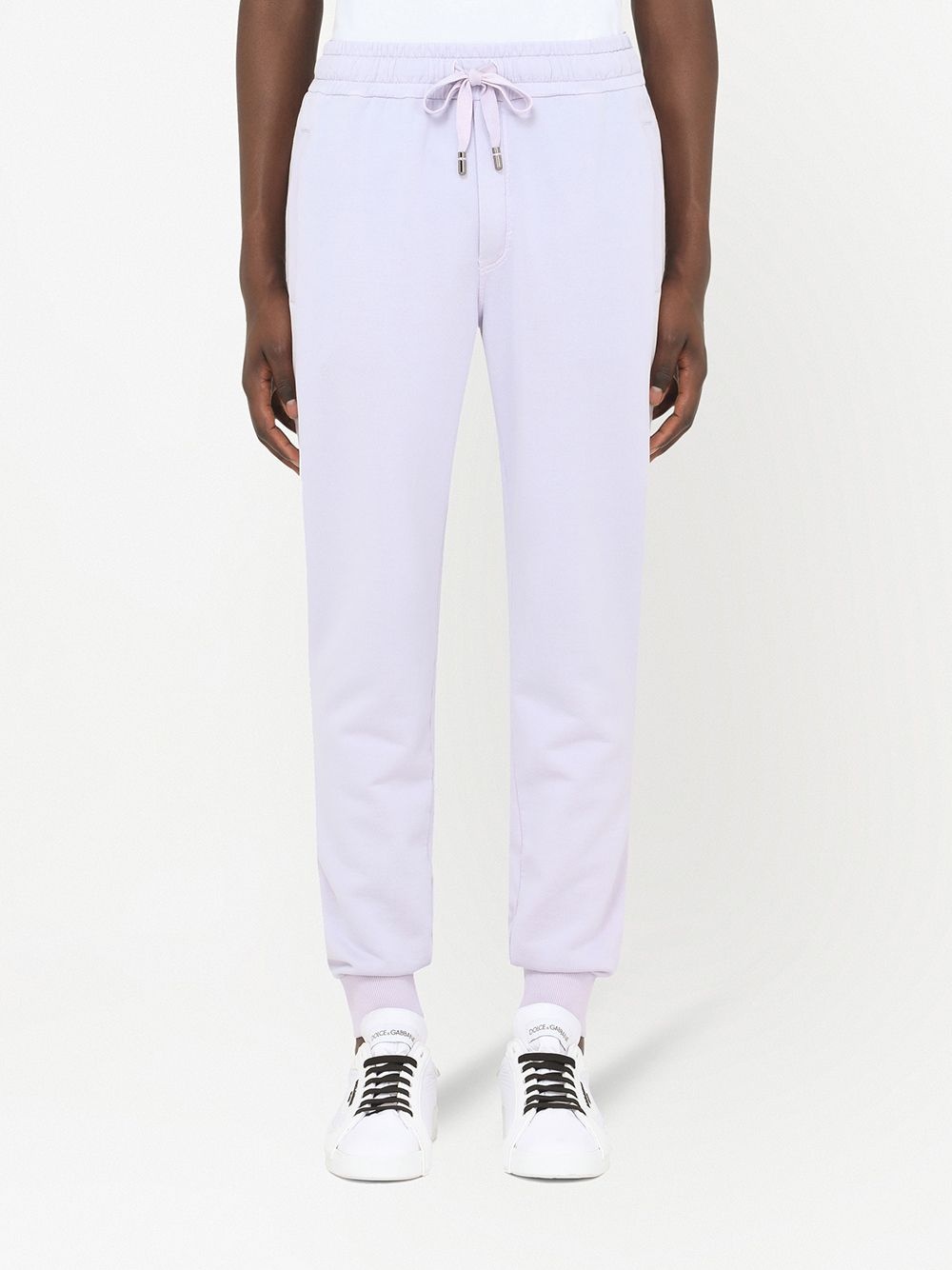 tapered-leg cotton track pants - 3