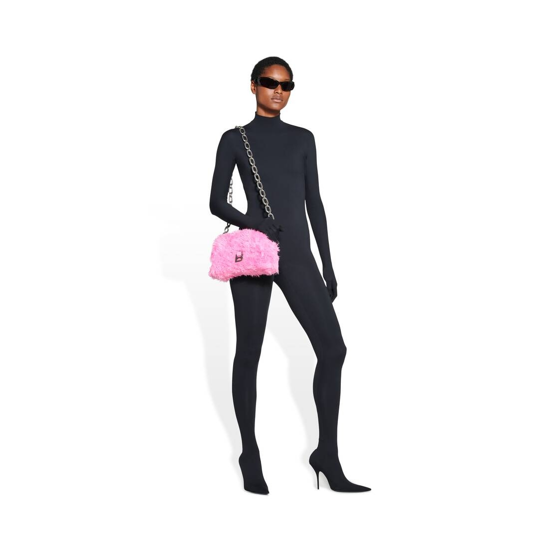 Women's Downtown Xs Shoulder Bag With Chain Fake Fur in Pink - 2