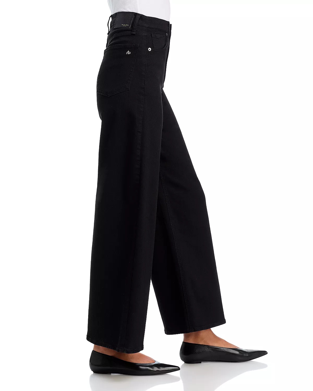 Flexi Sofie High Rise Wide Leg Jeans in Black - 4