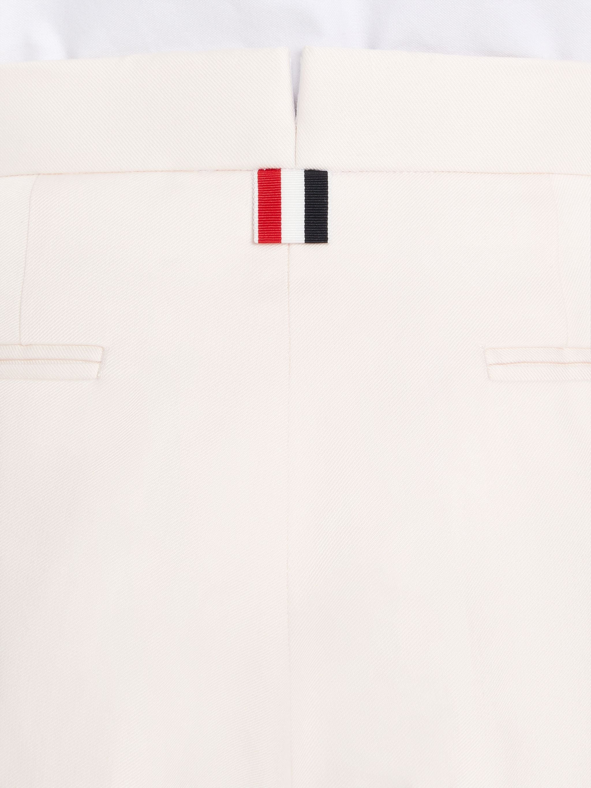 Light Pink Cotton Twill Engineered 4-Bar Unlined Low Rise Side Tab Straight Trouser - 6