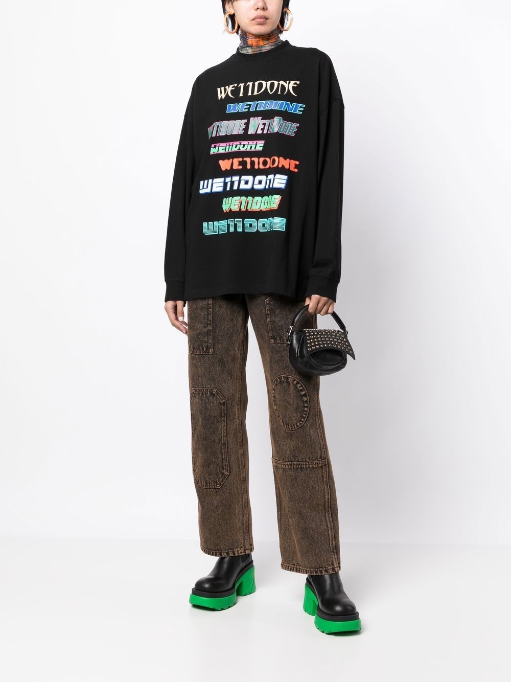 multi-logo cotton sweatshirt - 2