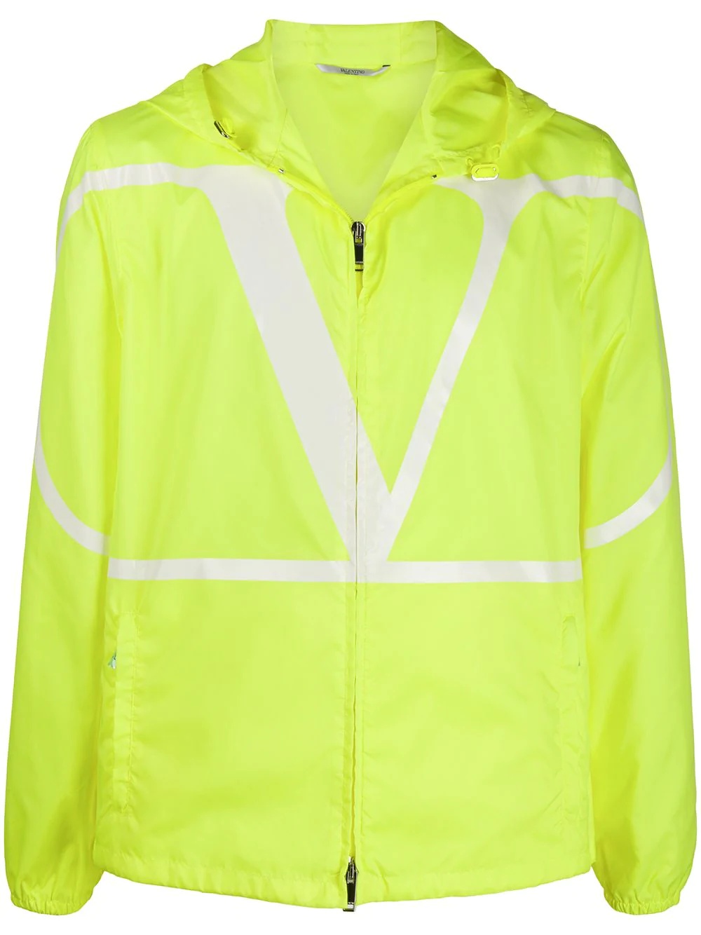 neon logo print windbreaker - 1