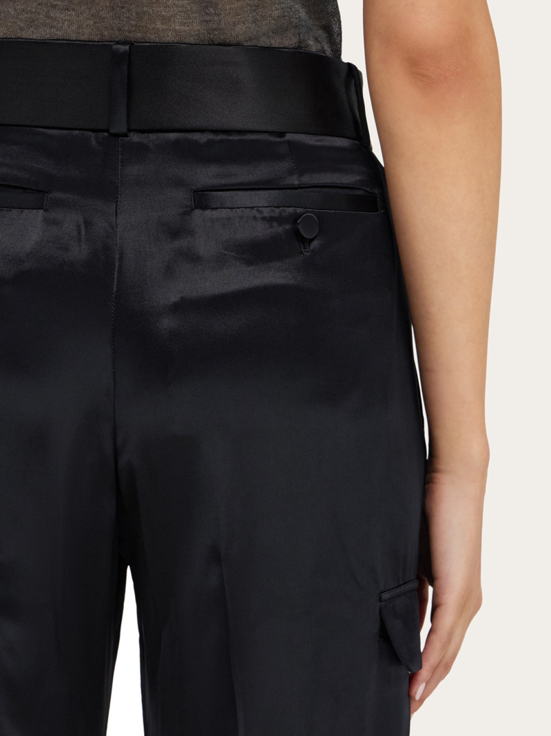 Satin cargo trouser 4