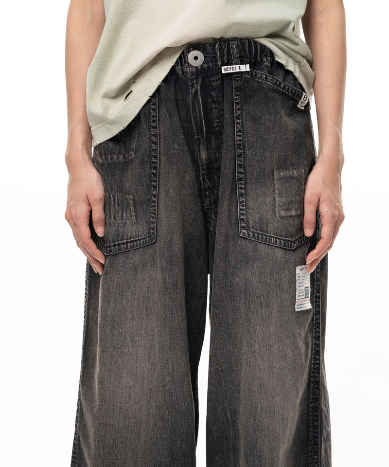 Light Denim Wide Pants 7