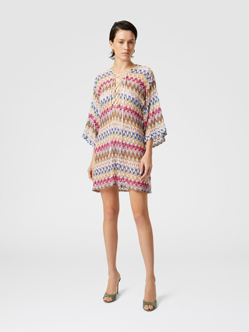 Missoni Short cover-up caftan in lamé viscose lace outlook