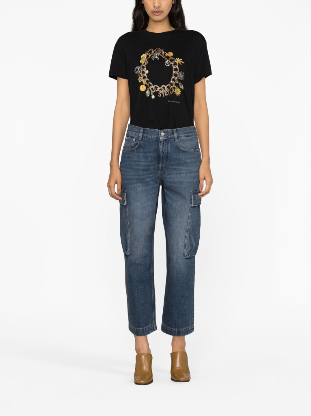 cropped cargo jeans - 4