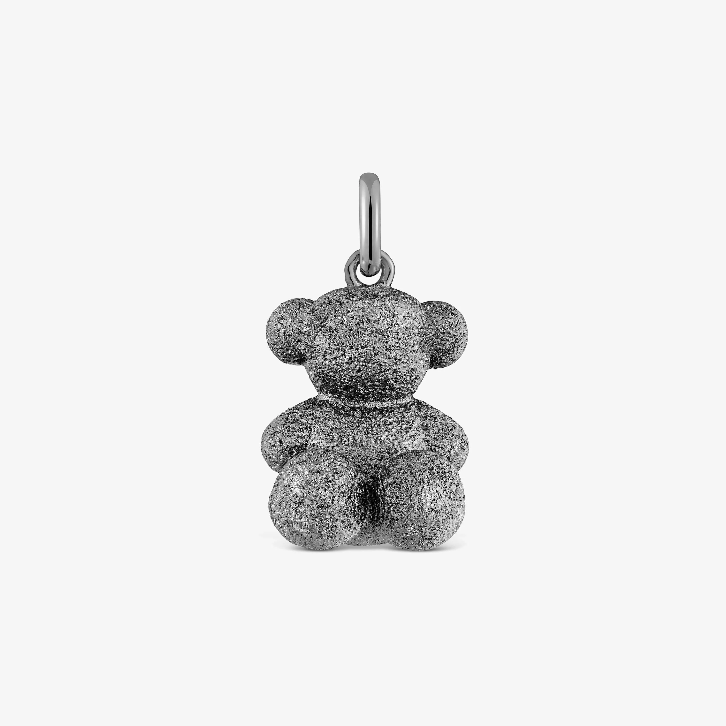 Medium diamond dark silver Bear pendant Bold Bear - 1
