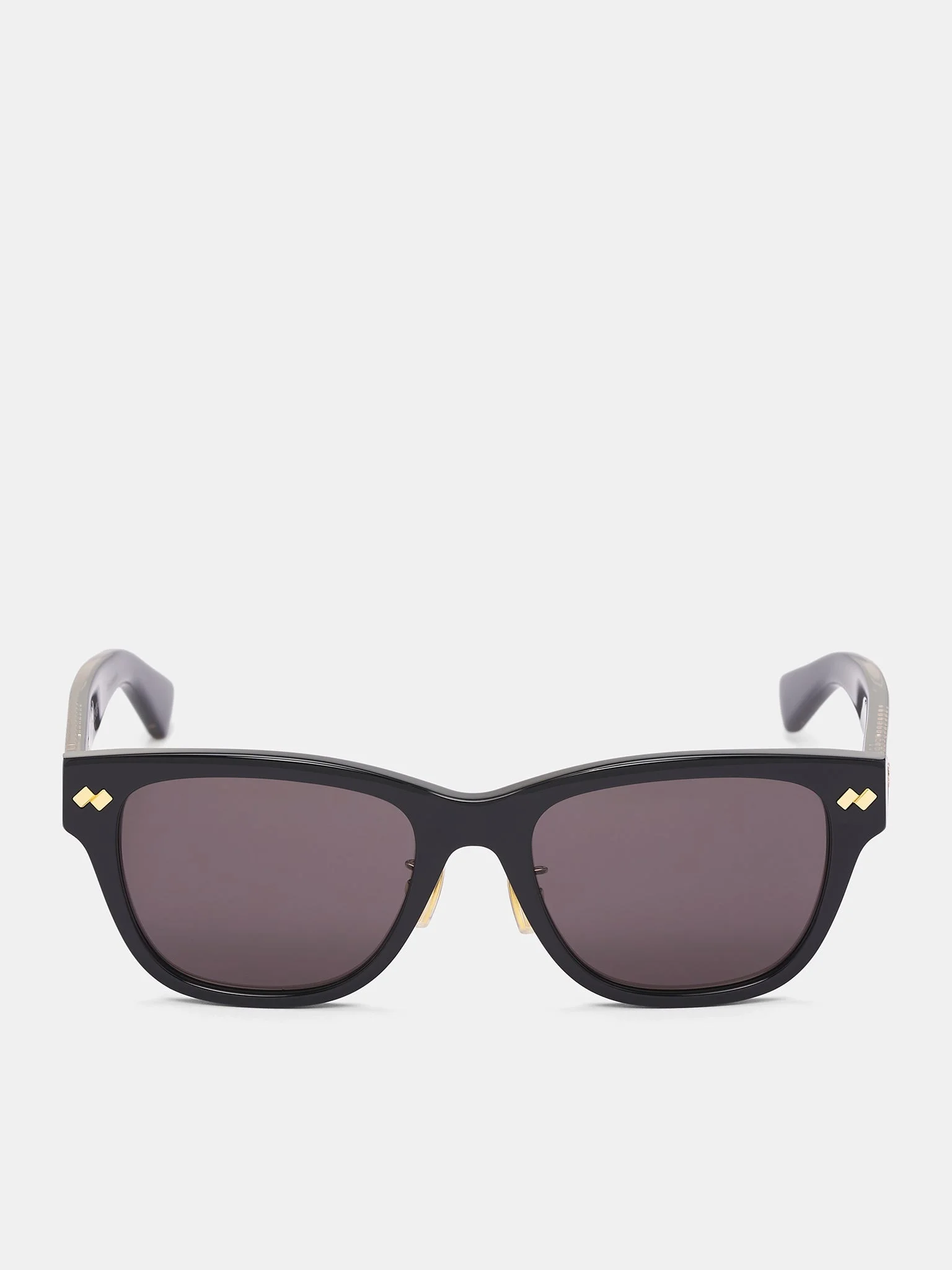Black Intrecciato Square Sunglasses - 1