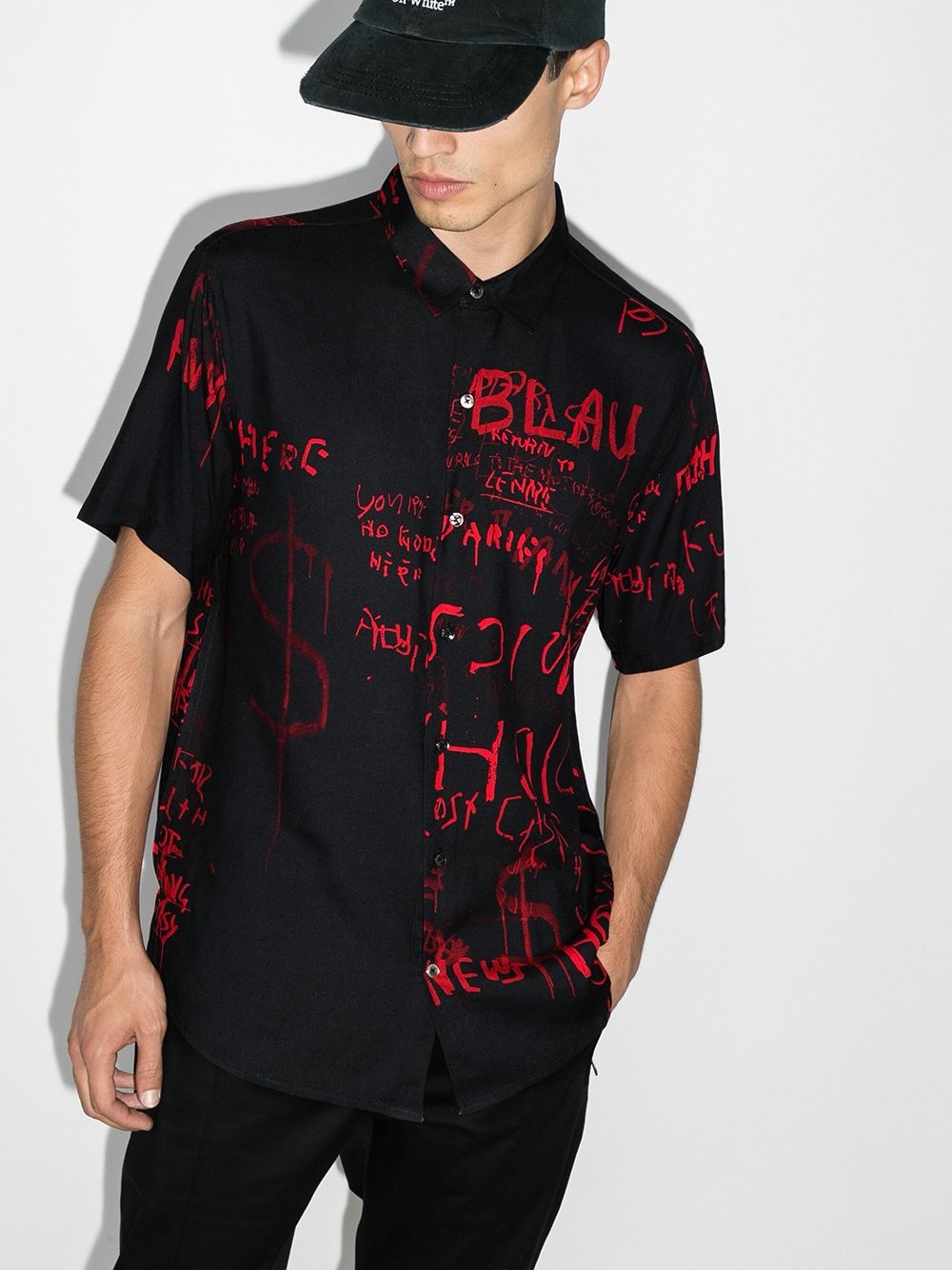 scribbles print short-sleeve shirt - 2