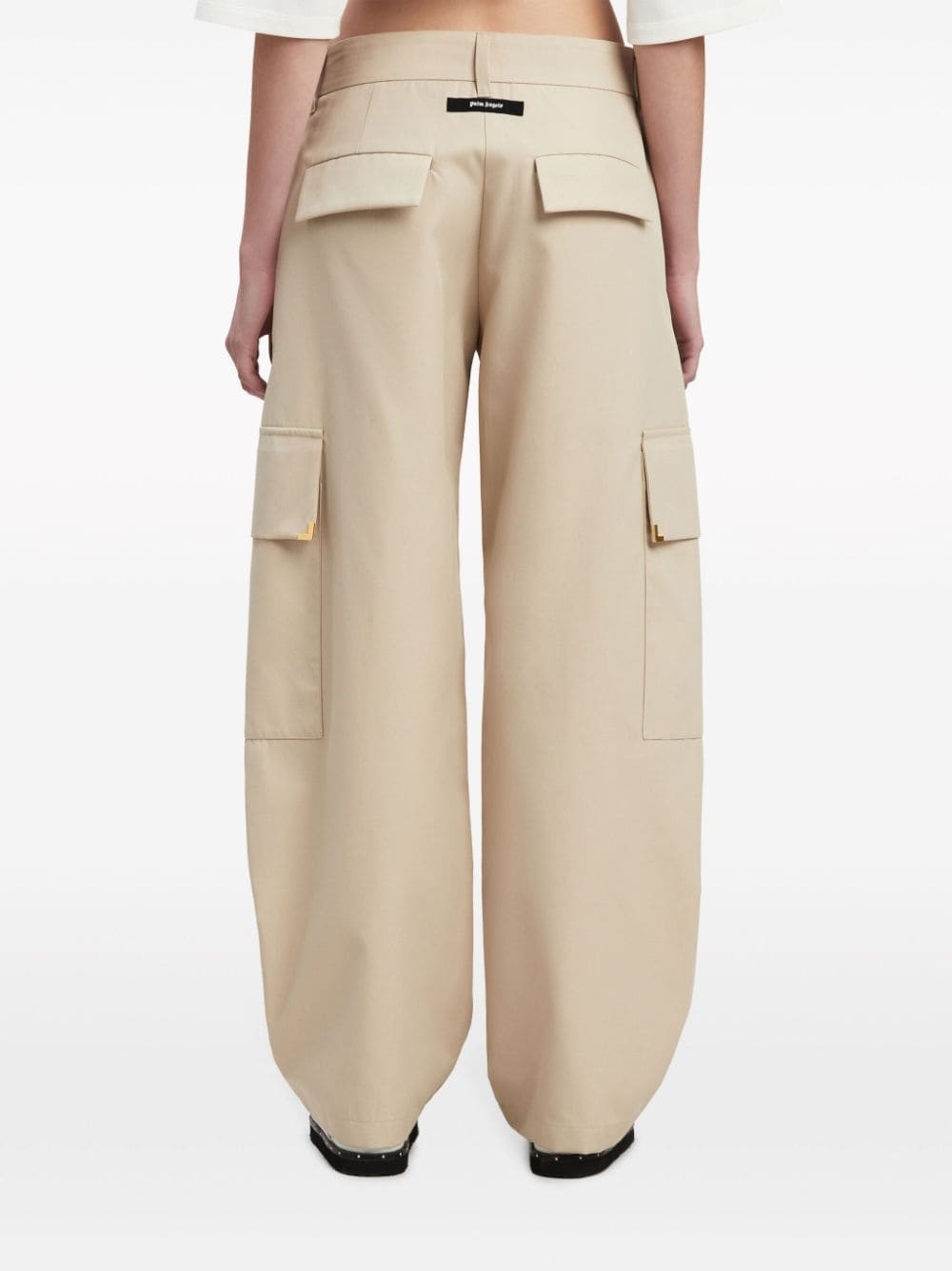 carrot-cut cotton trousers - 5