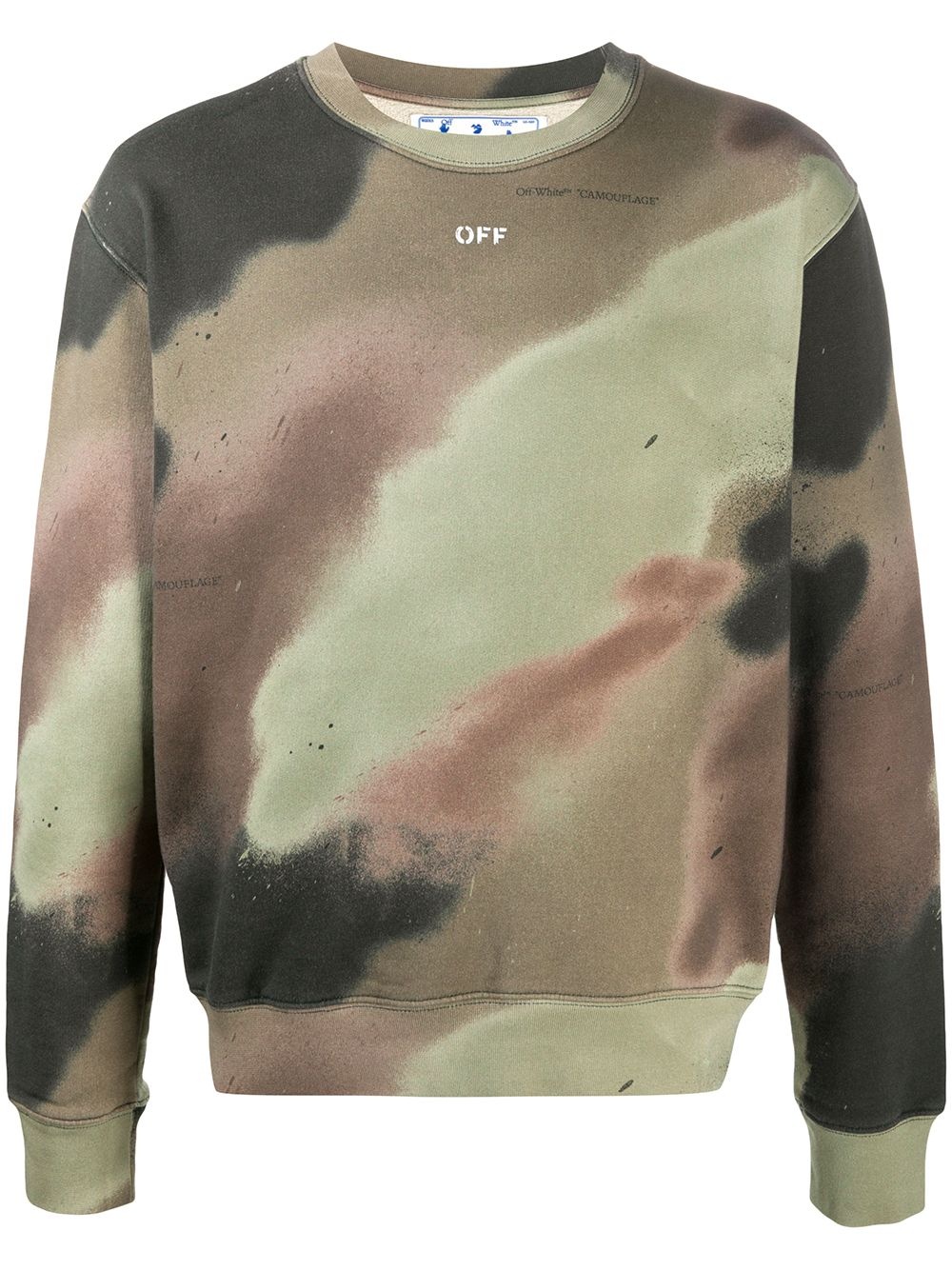 Arrows logo camouflage print sweatshirt - 1