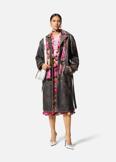 VERSACE Logo Orchid Midi Shirt Dress outlook