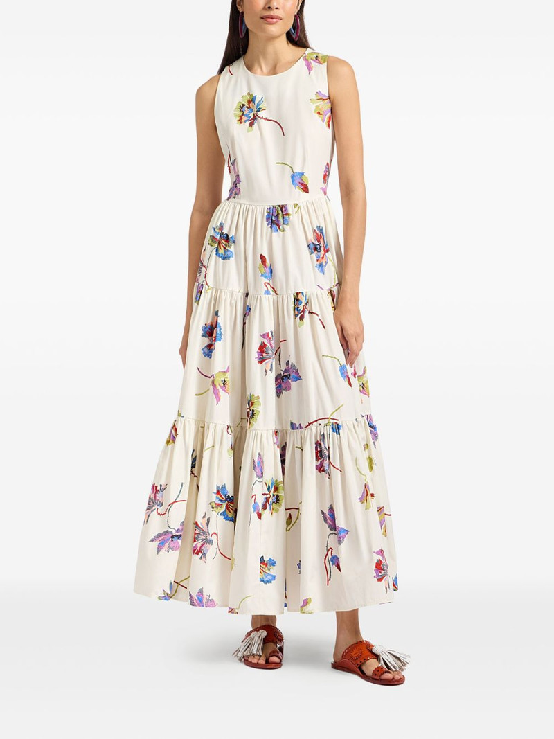 La DoubleJ Big sleeveless tiered floral dress outlook