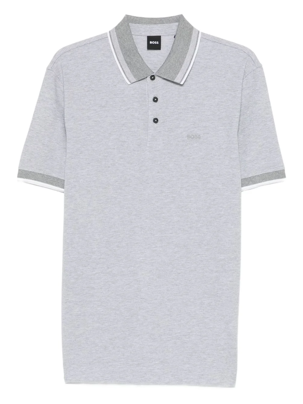 buttoned trim polo shirt - 1