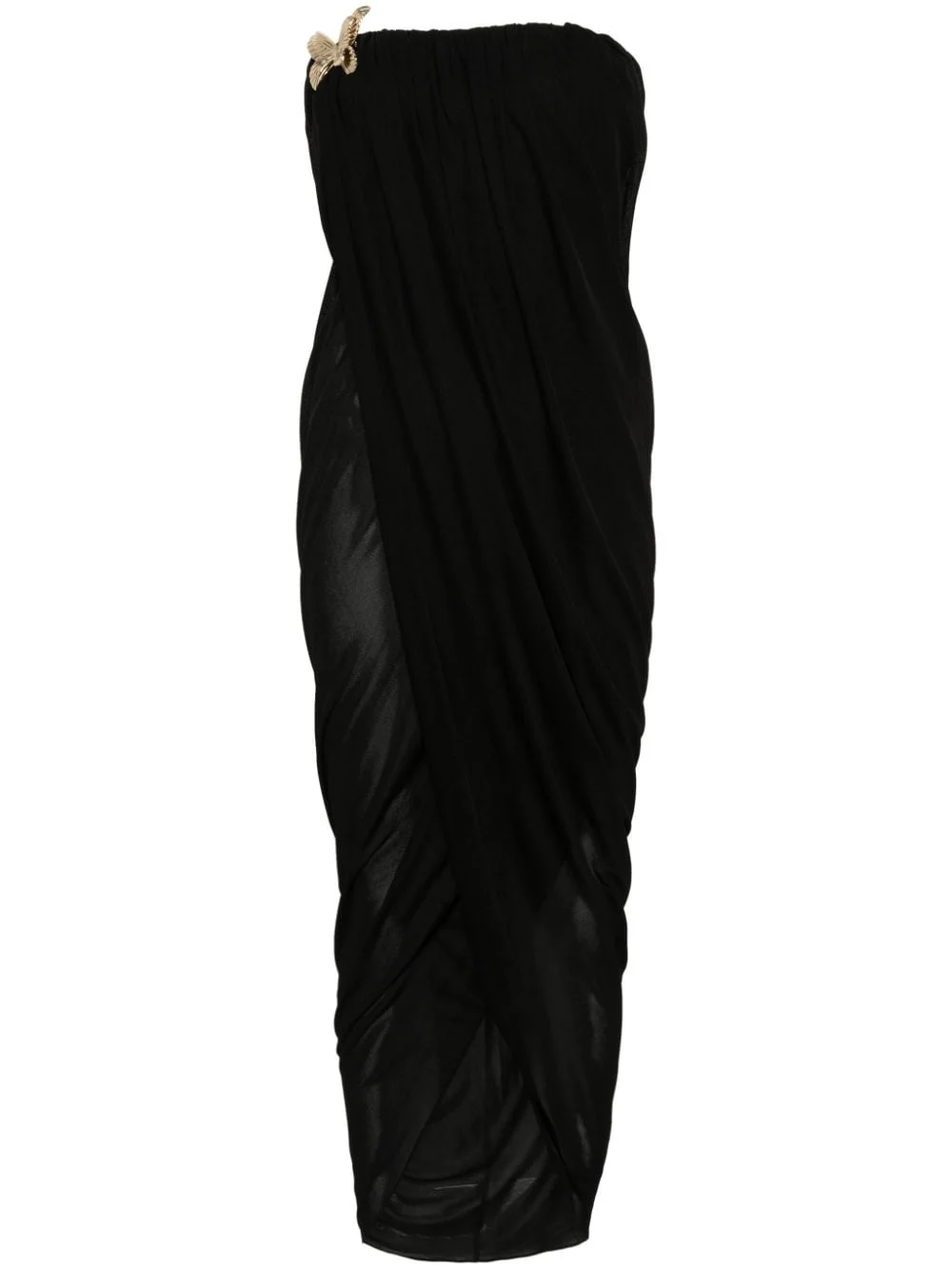 butterfly-appliqué maxi dress - 1