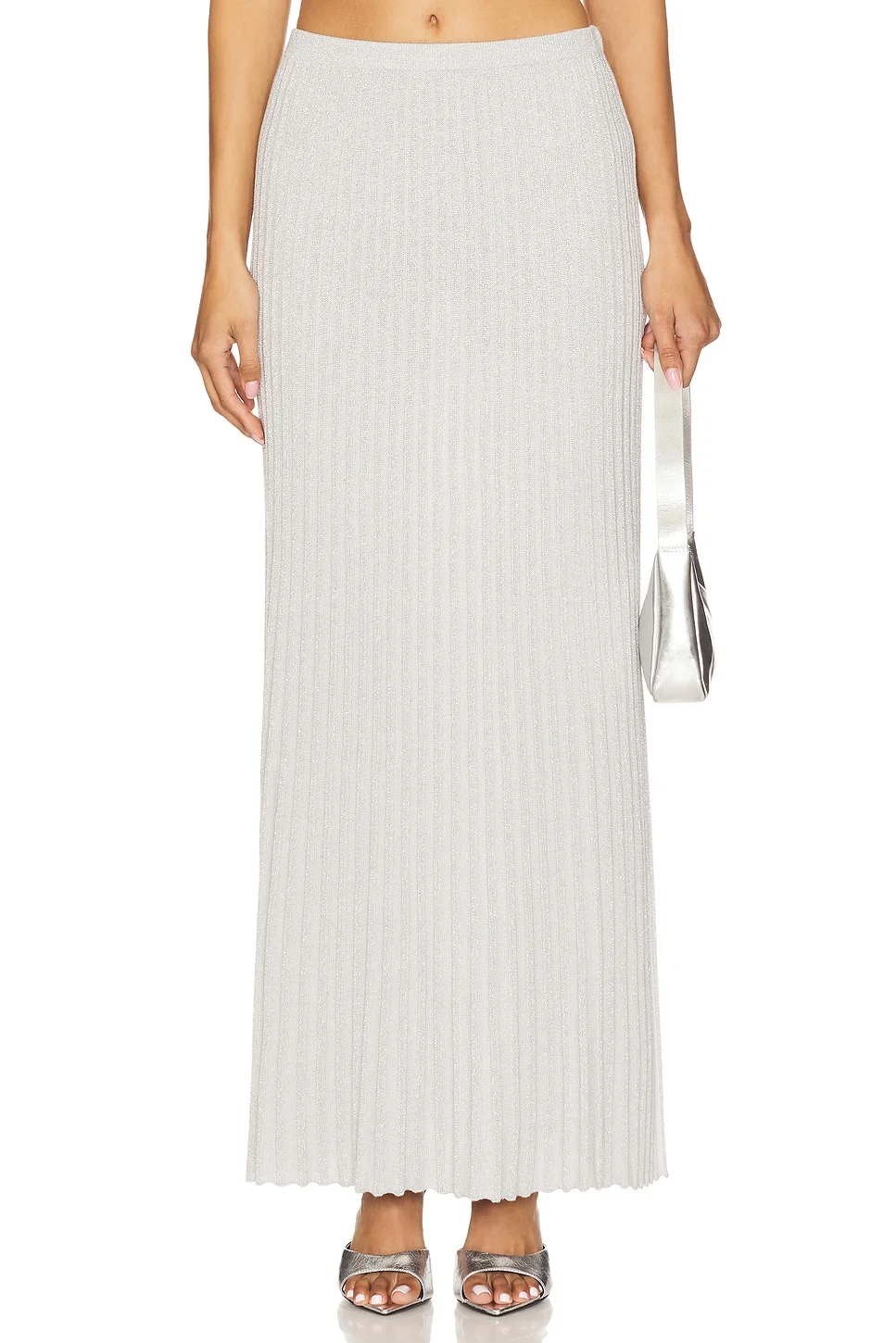 Spencer Lurex Pleated Maxi Skirt - 1