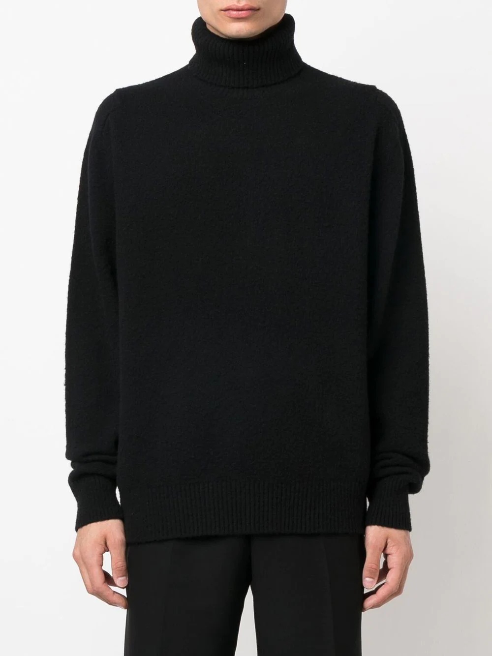 roll-neck embroidered-logo jumper - 4