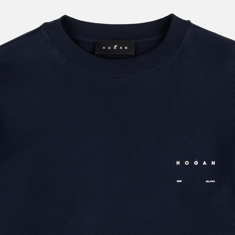 Round-neck sweatshirt in cotton 6