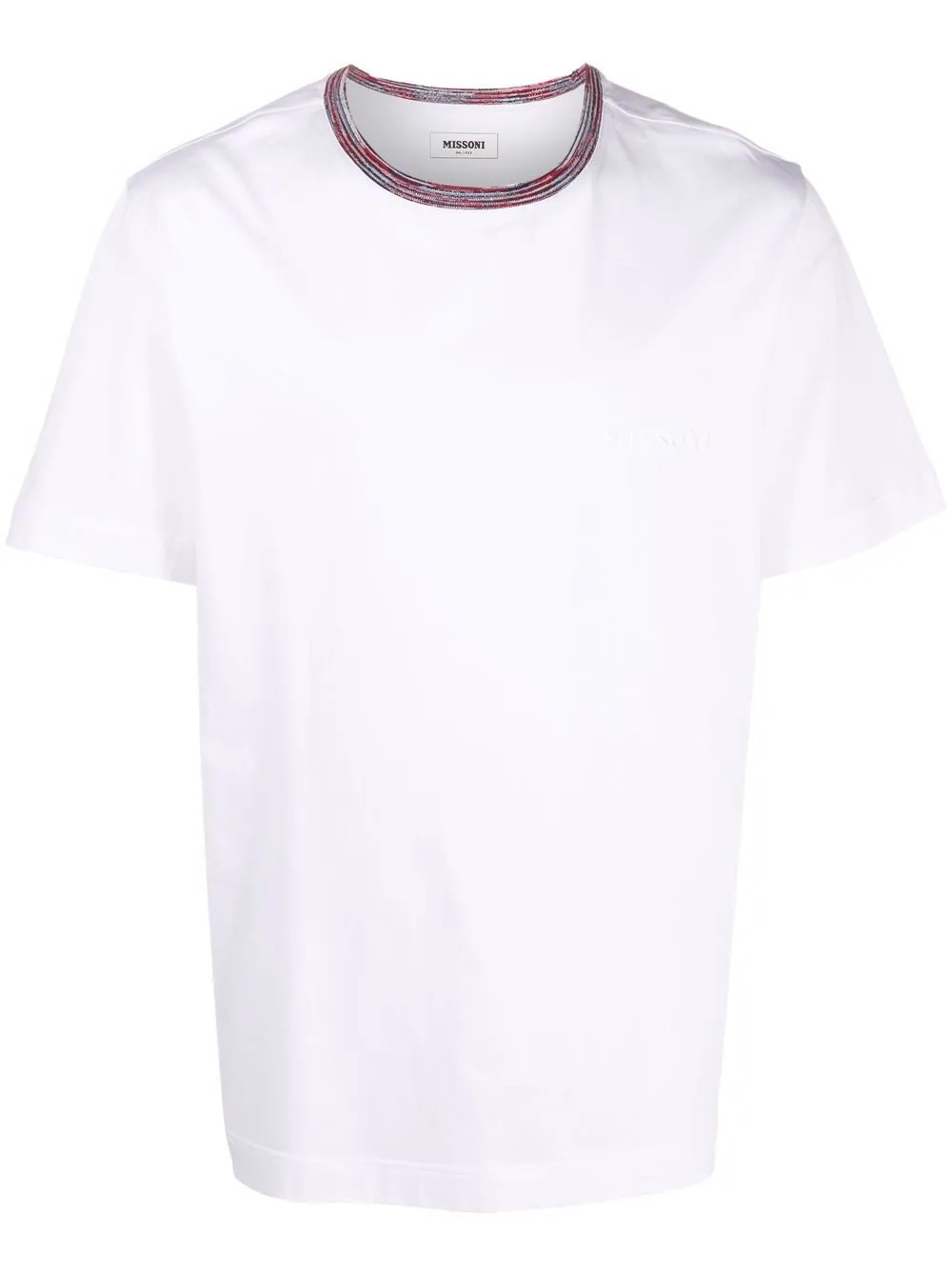 contrast-trim T-shirt - 1