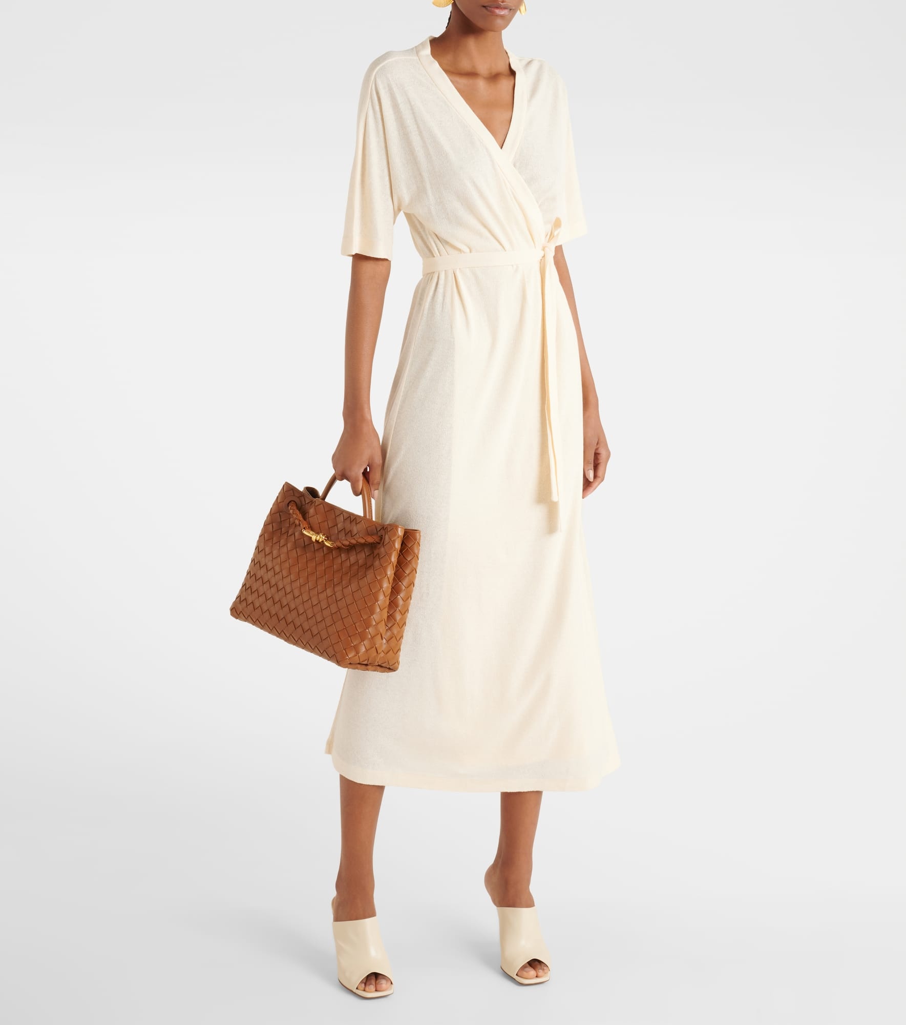 Linen-blend wrap dress - 2