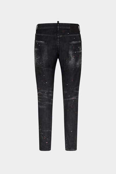 DSQUARED2 BLACK SPOTTED WASH TIDY BIKER JEANS outlook