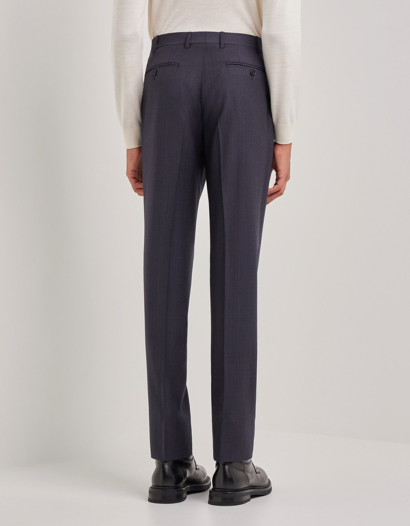 BLUE HIGH-WAISTED IMPECCABILE WOOL PANTS 4