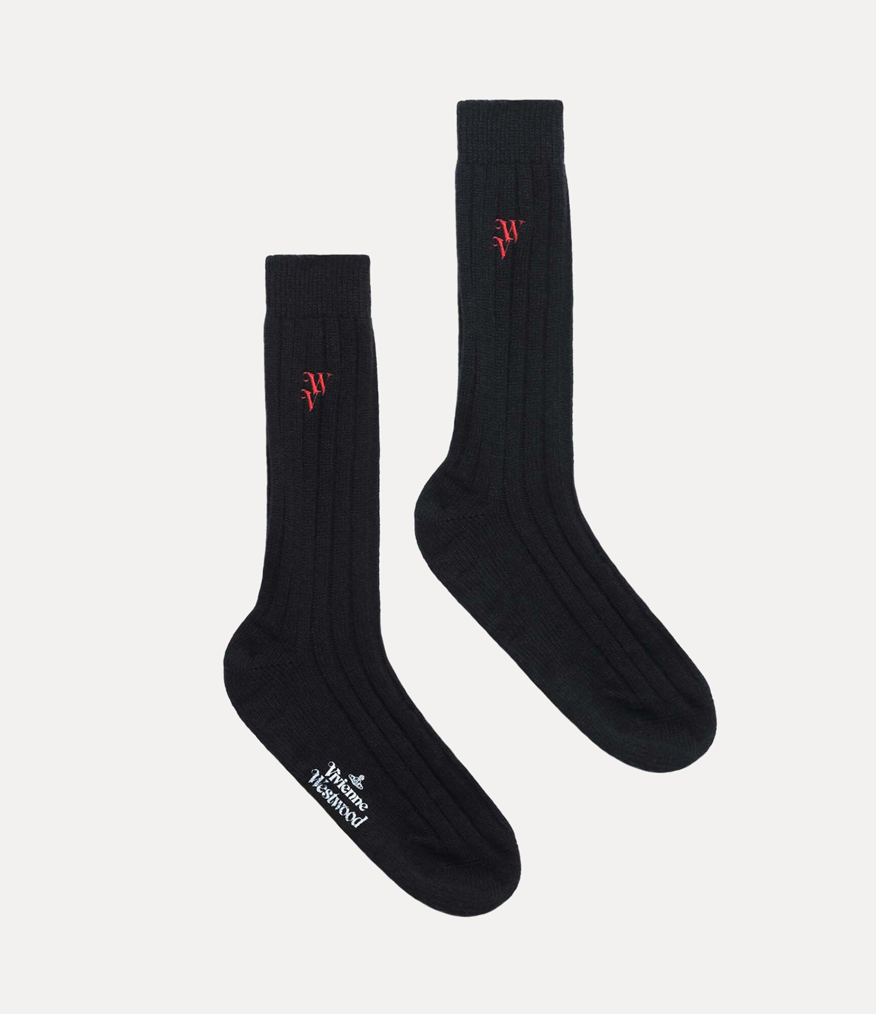 RIB CASHMERE SOCKS - 2