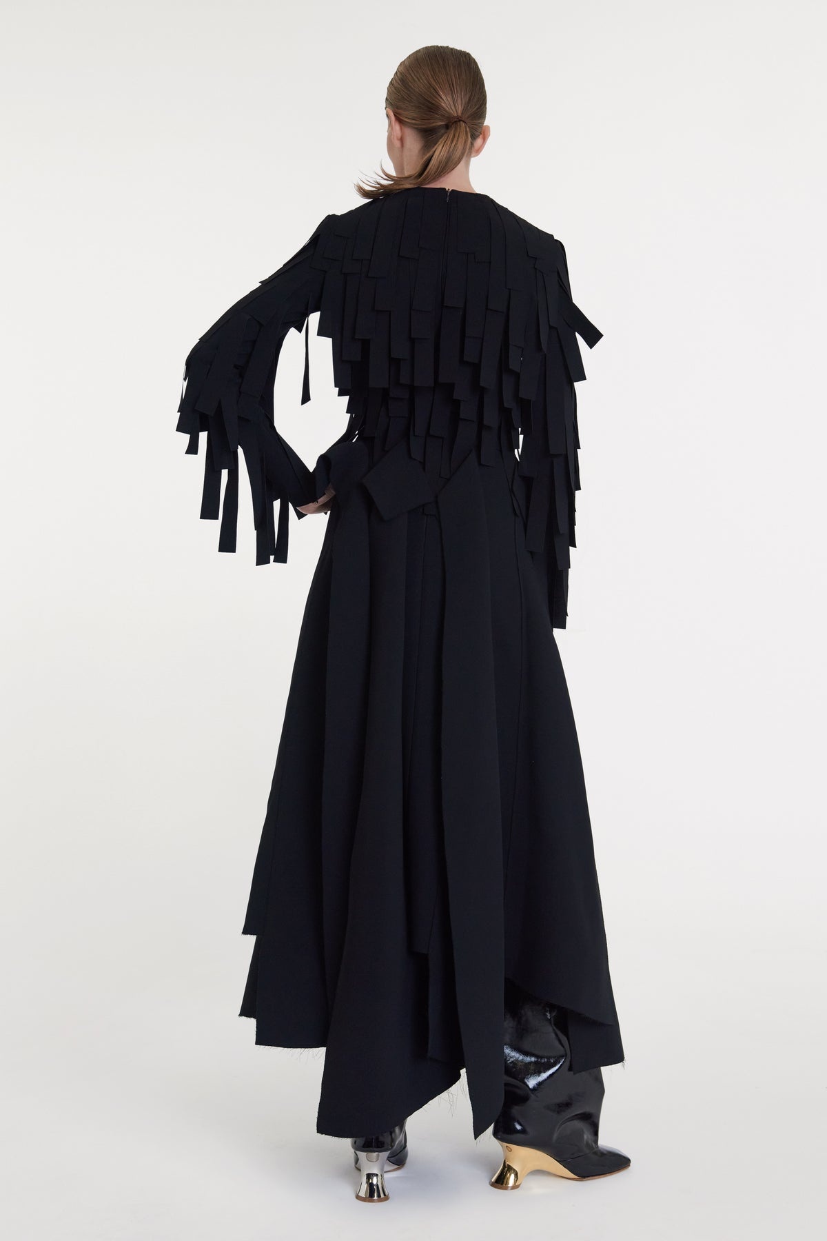 MULTIPLE ASYMMETRIC PANELS SKIRT BLACK - 2