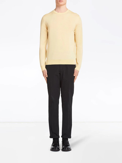 Prada crew neck knitted jumper outlook