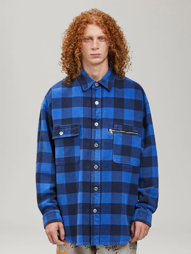 CURVED LOGO CHECKED SHIRT 3
