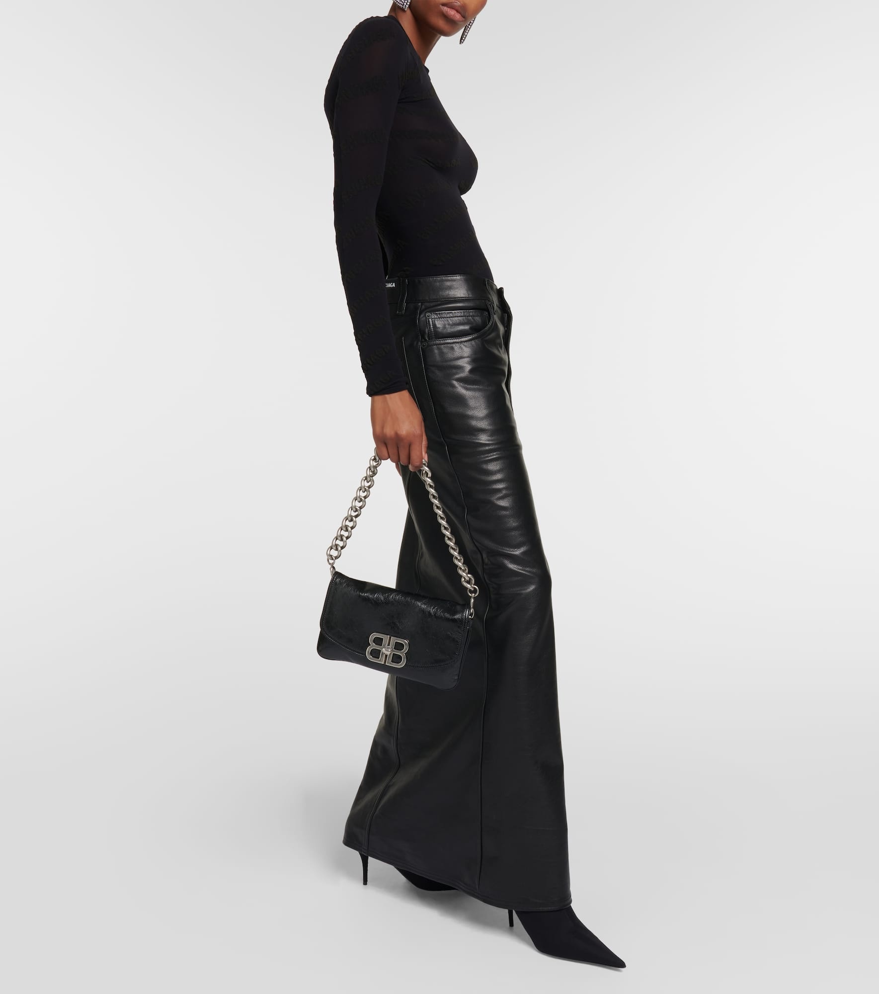 BB Soft Small Flap leather shoulder bag - 5