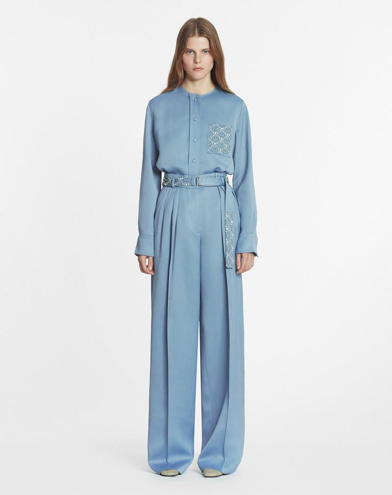 Lanvin EMBROIDERED WIDE-LEG PANTS outlook