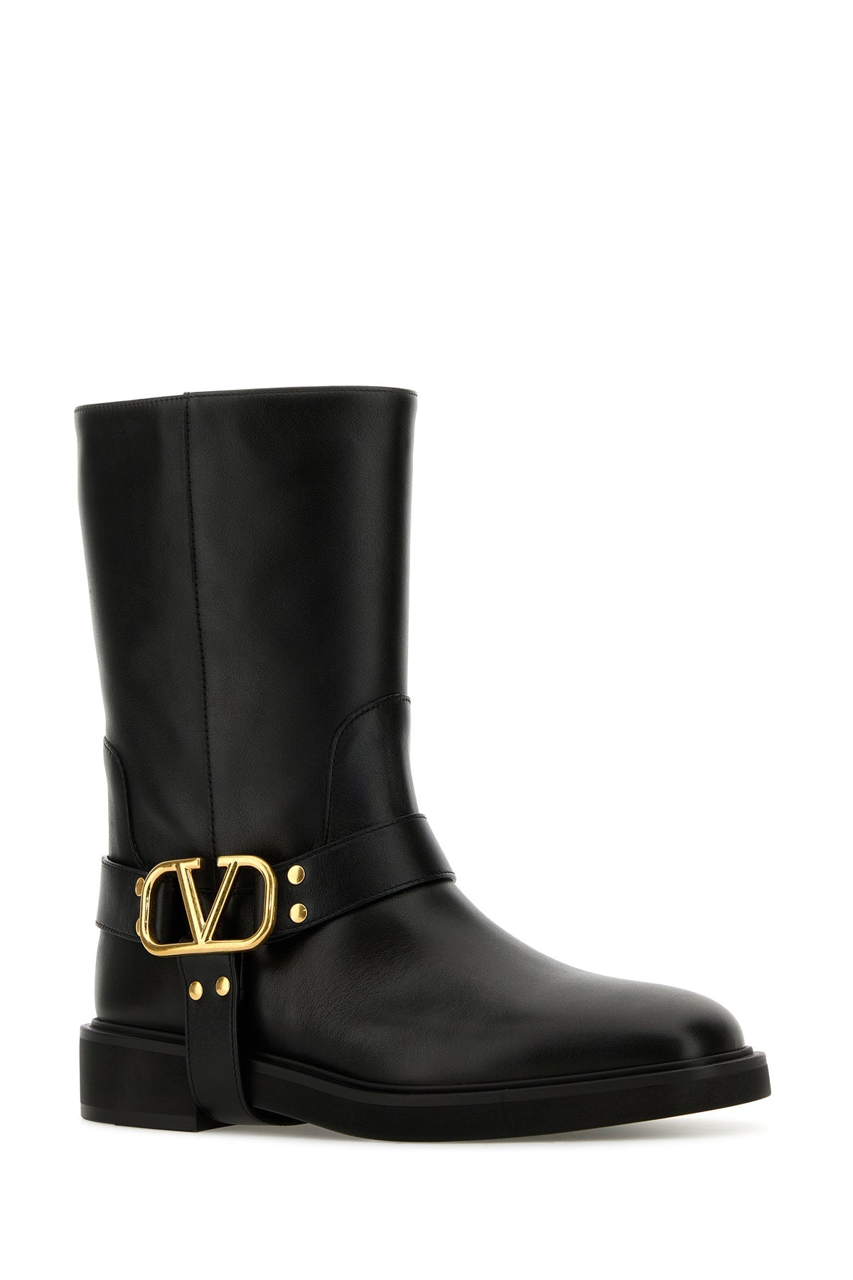 Black leather boots - 2