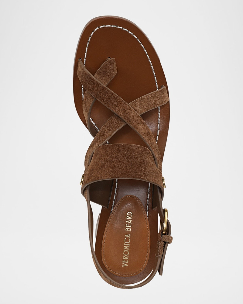 Elodie Suede Strappy Slingback Sandals 5