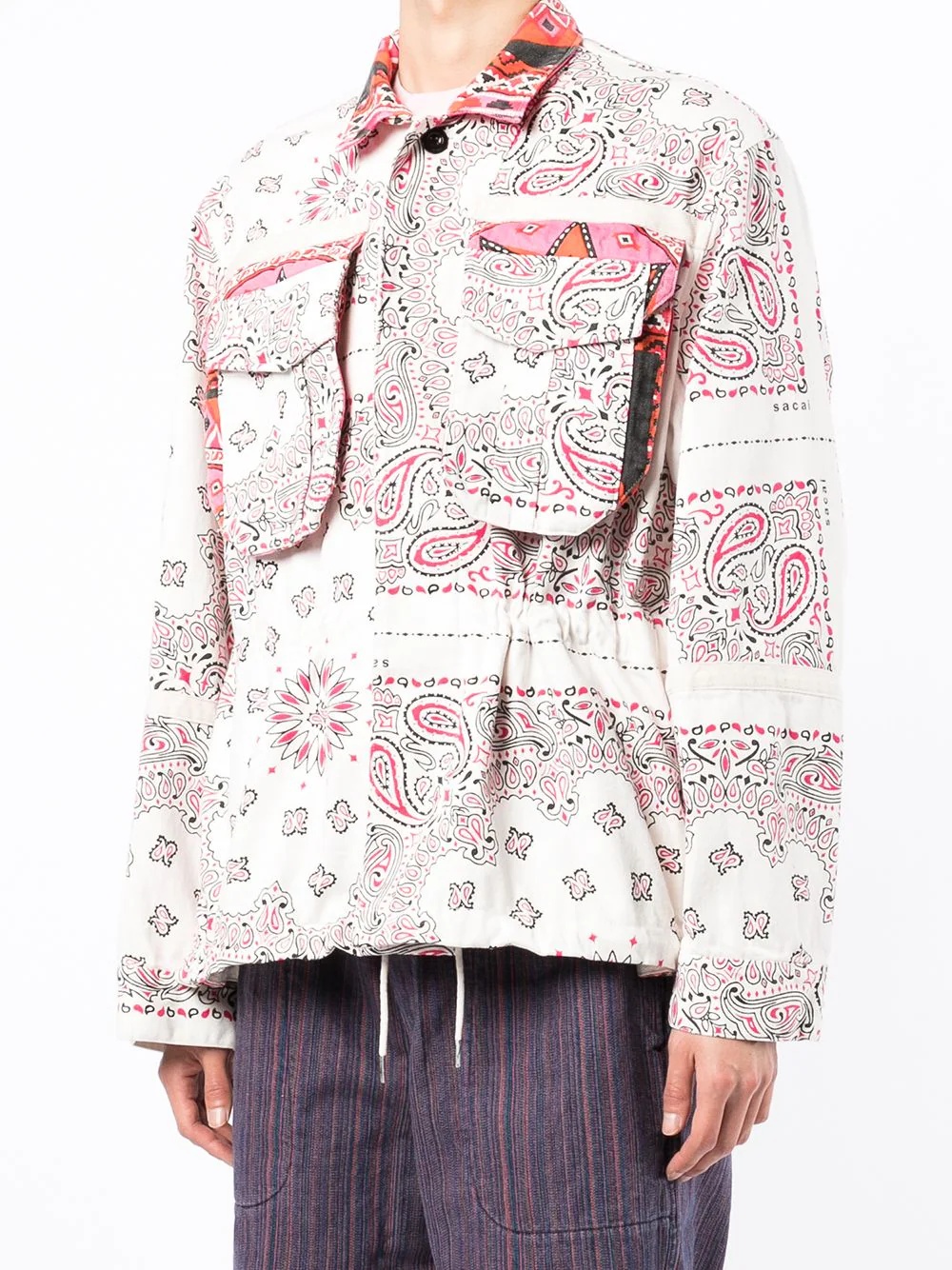 paisley-print shirt jacket - 3