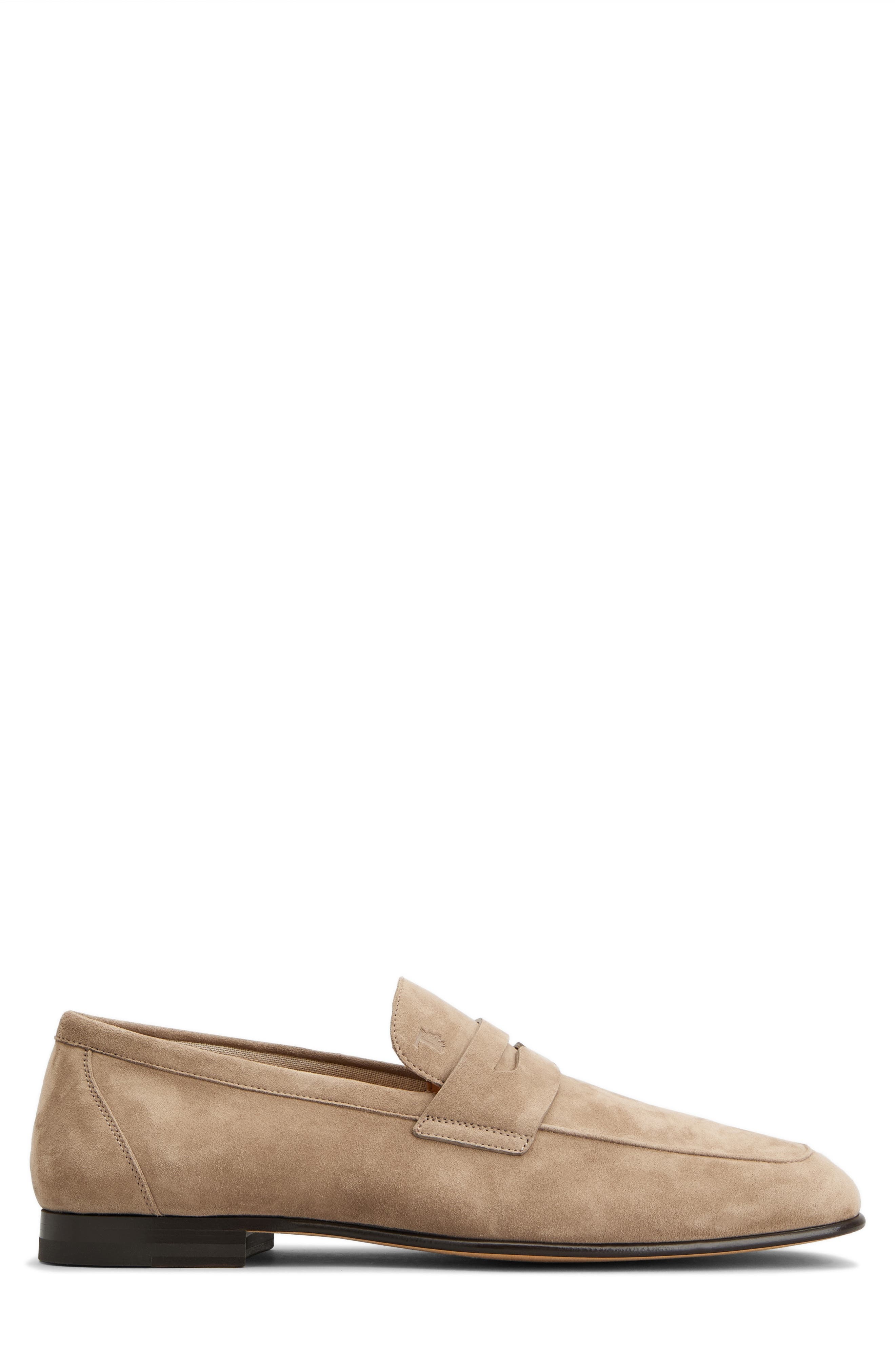 Tod's Goatskin Suede Penny Loafer in Creta Chiaro at Nordstrom - 2