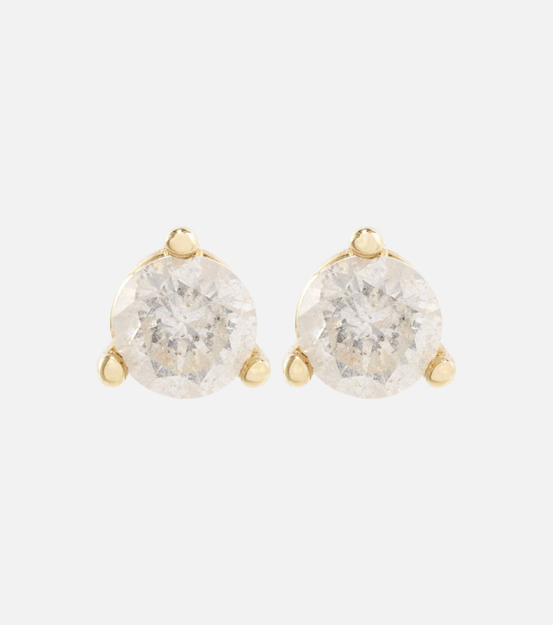 14kt gold earrings with diamonds 1