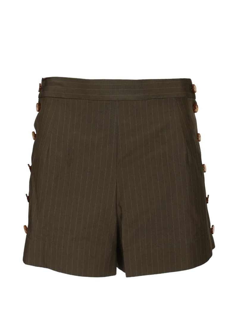 Elle button pinstripe shorts - 1